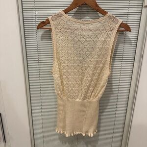 Reformation brand NWOT Crochet Tank Top - Cream